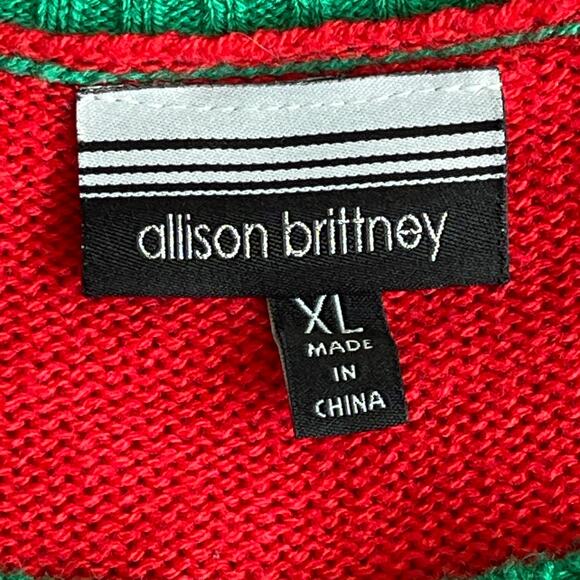 Allison Brittney Cute Rudolph Christmas Sweater Dress Size XL - Picture 3 of 4